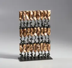 DELFI A NEWTON by Fernandez Arman, sculpture, sold May 2025