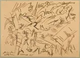 Emilio Vedova, STUDIO PER ALLARME (L'ALLARME NELLA STALLA)
