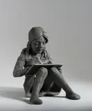 Simone Benedetto, ALONE GIRL, sculpture