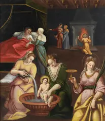 Bottega di. Natività della Vergine by Franciosino Da Castelvetro, sold Jun 2025