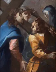 Attribuito a. Salita al calvario by Alessandro Valdani, sold Jun 2025