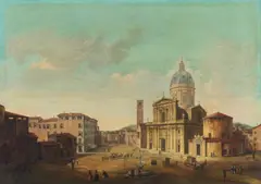 Francesco Battaglioli, Veduta di Piazza Duomo, Brescia