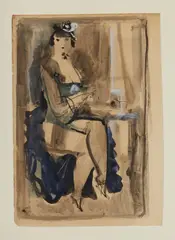 Konstantin Ivanovich Rudakov, Attribuito a. Figura femminile seduta