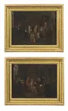 Jan Josef Horemans, Coppia di dipinti raffiguranti scene di interno