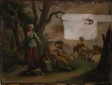 Francesco Londonio, Attribuito a. Paesaggio agreste con pastori a riposo