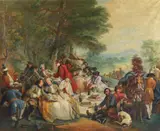 Charles André van Loo, Copia da. Riposo durante la caccia