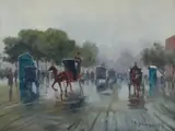 Attilio Simonetti, Viale con carrozze