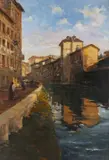 Umberto Ziveri, La Conca del Naviglio e la Torre del Sale a Milano