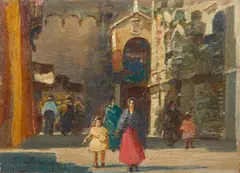 Erma Zago, Angolo di Venezia con personaggi