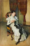 Lorenzo Delleani, Attribuito a. Gentildonna in poltrona