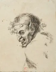 Stefano della Bella, Testa di satiro, print (other)