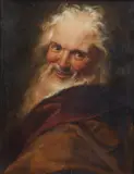 Antoine Coypel, Attribuito a. Studio per la testa di un vecchio