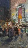 Pio Joris, Attribuito a. Processione notturna sul sagrato