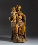 Madonna del Carmine by Scultore Ligure Della Metà Del Xvii Secolo, sculpture, sold Feb 2025