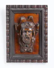 Étienne Mélingue, Scultura in legno raffigurante volto di gusto neo rinascimentale, sculpture