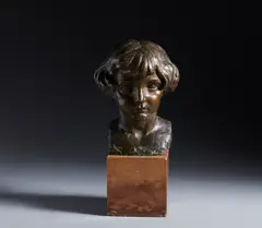 Michele Guerrisi, Attribuito a. Testa di fanciullo, sculpture