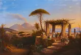 William James Müller, Festa campestre con personaggi presso il golfo di Napoli