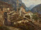 Guglielmo Ciardi, Paese di montagna con casolari e campanile