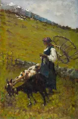 Francesco Filippini, Pascolo di montagna con contadina e capre