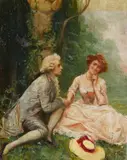 Fabio Fabbi, Scena galante in un parco