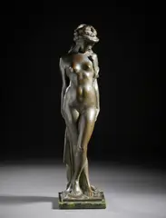 Enrico Saroldi, Figura femminile con serpente (Salammbô), sculpture