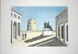 PIAZZA D' ITALIA CON STATA ECQUESTRE by Giorgio de Chirico, print (other), sold Dec 2024