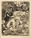 Marc Chagall, DA LES FABLES DE LA FONTAINE: LE RIEUR ET LES POISSONS, print (other)