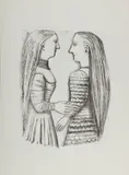 Massimo Campigli, DUE DONNE DI PROFILO, print (other)