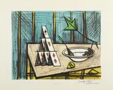 Bernard Buffet, NATURE MORTE AUX CARTES, print (other)