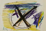 COMPOSIZIONE / UOMO ANIMALE (FRONTE/RETRO) by Enrico Baj, sold Nov 2024