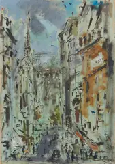 Filippo de Pisis, VEDUTA DI CITTA' CON GUGLIA