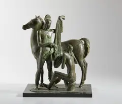 Mario Salazzari, SAN MARTINO E IL POVERO (1949), sculpture