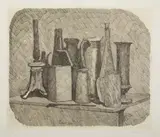 Giorgio Morandi, GRANDE NATURA MORTA CON LAMPADA A PETROLIO (V STATO), 1930, print (other)