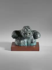 Antonio Ligabue, BUSTO DI GORILLA, 1956, sculpture