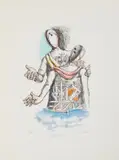 GLI ARCHEOLOGI, 1969 by Giorgio de Chirico, print (other), sold Jul 2024