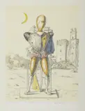 Giorgio de Chirico, IL TROVATORE CON LA LUNA (II VERSIONE), 1970