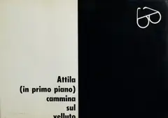 Emilio Isgrò, ATTILA (IN PRIMO PIANO) CAMMINATA SUL VELLUTO, 1966, print (other)