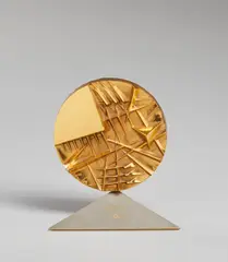 DISCO PER TECNO, 1983-1984 by Arnaldo Pomodoro, sculpture, sold Jul 2024