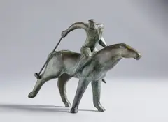 Susan Luppino, CAVALIERE SU CAVALLO, 1998, sculpture