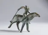 Susan Luppino, CAVALIERE SU CAVALLO, 1998, sculpture