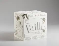 Daniel Arisham, ERODED BRILLO BOX, 2020, sculpture
