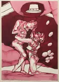 Valerio Adami, L'ABBANDONO - SUPPLICA, 2016