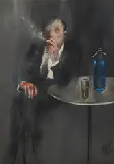 Alberto Sughi, UOMO AL BAR, 1960