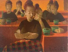 SEI DONNE, 1952 by Antonio Calderara, sold May 2024