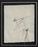 Maria Lai, CAPRETTA CUCITA SU TELA GREZZA, 2003