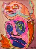 SENZA TITOLO, 1972 by Karel Appel, sold Mar 2024