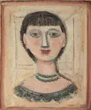 Massimo Campigli, RAGAZZA BRUNA / FANCIULLA CON COLLANA, 1957