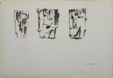 Pietro Consagra, BITUME SU CARTA ( TRE IMMAGINI), 1956