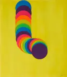 Franco Costalonga, TRASLAZIONI DI UN DISCO, COLORE 1 E 2 VELOCITA' VARIATA, 1971