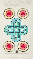 Lucio Del Pezzo, QUATTRO DI DENARI, 1971